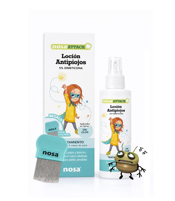 Nosaattack — Loción antipiojos con dimeticona