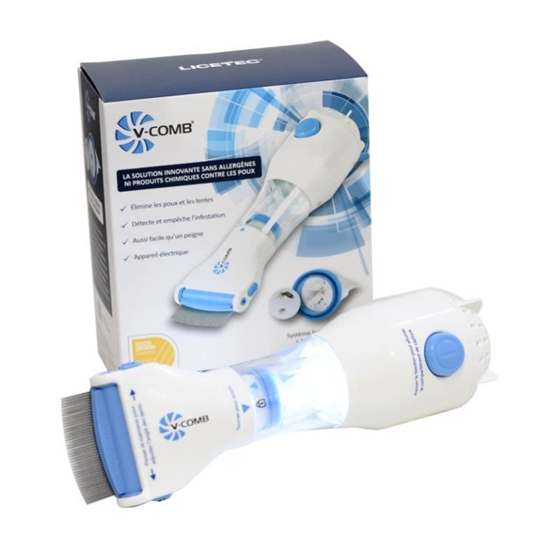 V-Comb — Liendrera eléctrica con filtro